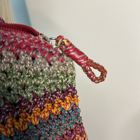 The SAK Crochet Multicolor Fabric Bag purse Tote - Picture 5 of 7